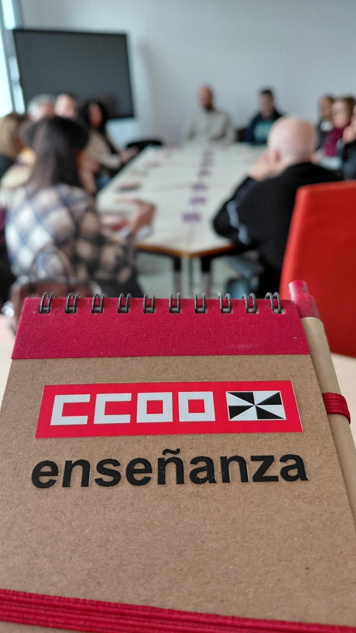 Reunión de la Federación de Enseñanza de CCOO de Ceuta.