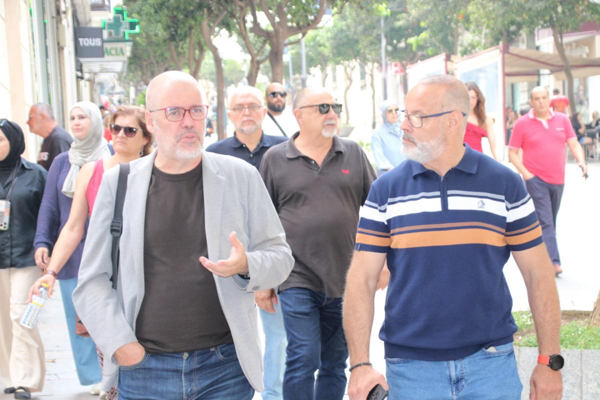 Unai Sordo, junto a Ángel Lara, en su visita a Ceuta.