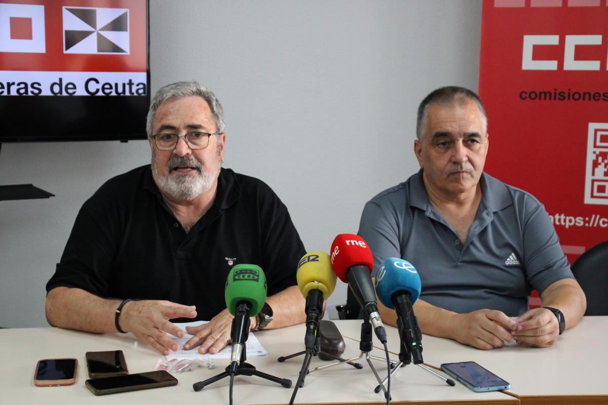 Postigo y López, en rueda de prensa durante el encuentro celebrado en septiembre en Ceuta.